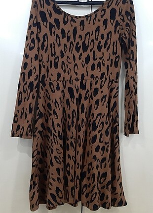 Leoparlı kısa elbise 