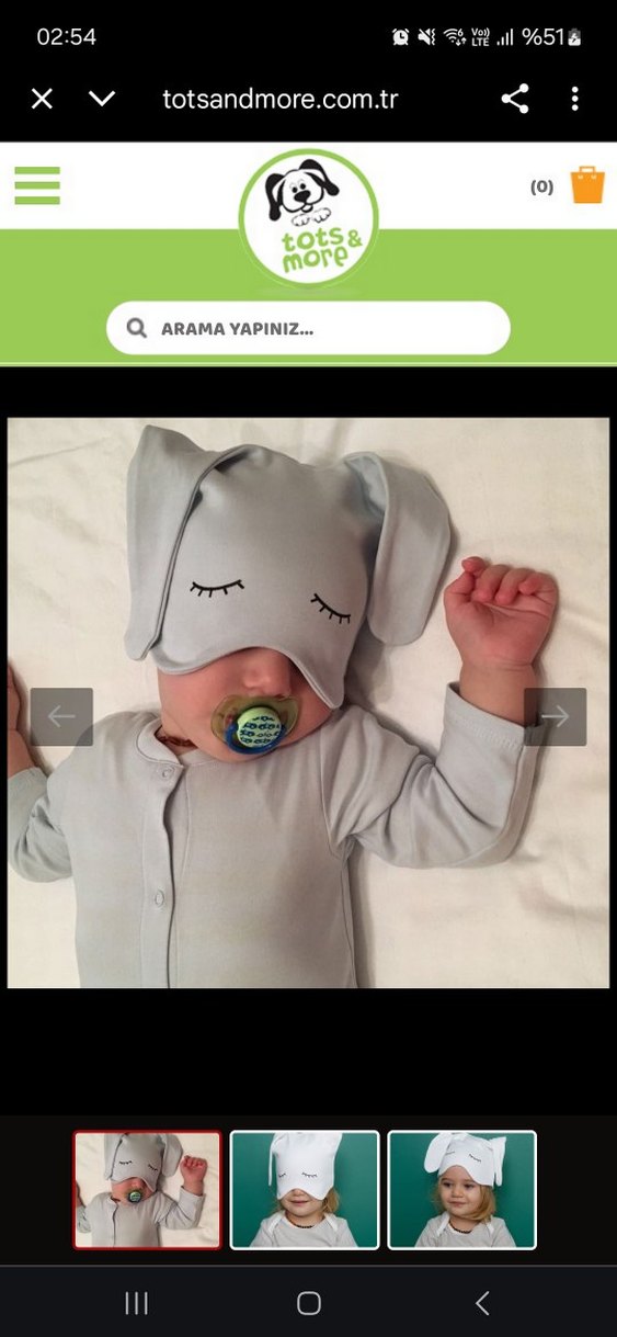 Bebek Uyku Şapkası (2adetfiyatıdır) - Görsel 2