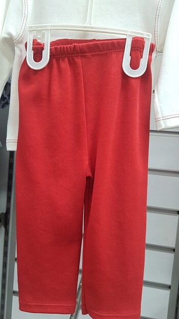 9 Ay Beden beyaz Renk Bebek pijama takım.