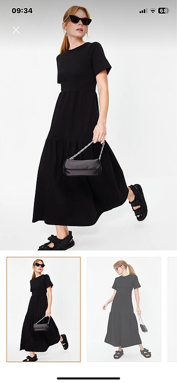Siyah maxi elbise