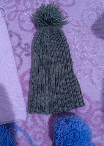 Çocuklar için Örgü Bere ve Şapka Seti - Görsel 5