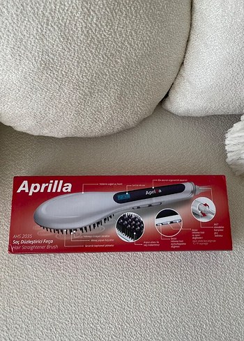 Aprilla Saç Düzleştirici Fırça Beyaz-Gri
