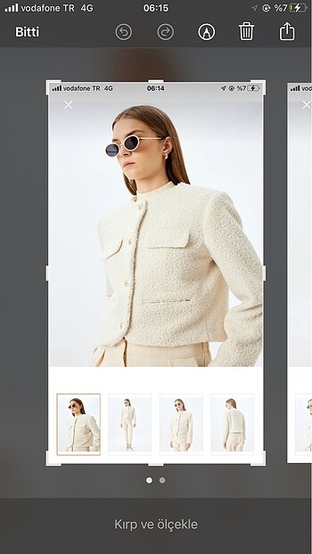 s Beden Crop ceket kton