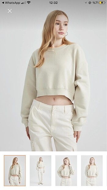 Defacto crop bluz