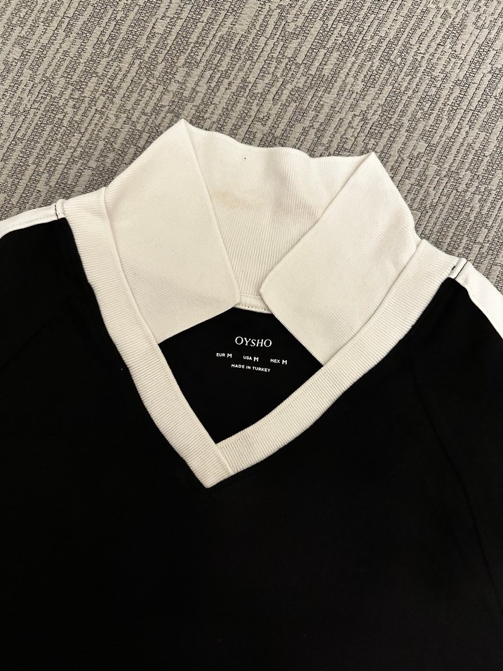 Siyah Beyaz Kısa Kollu Tişört - Görsel 2