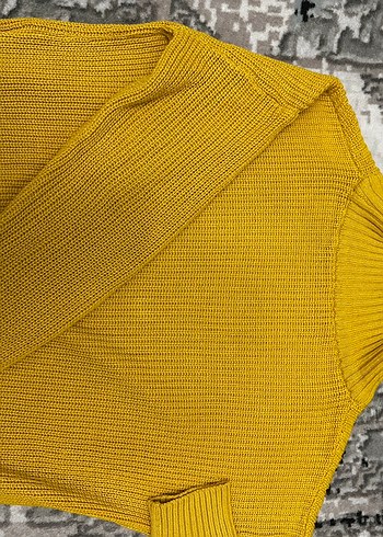 Sarı Balıkçı Yaka Kadın Triko Kazak - Görsel 3