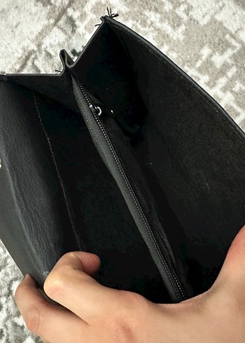 Kürk Detaylı Siyah Bohem Kadın Çanta - Görsel 3