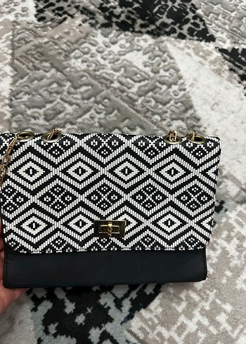 Kürk Detaylı Siyah Bohem Kadın Çanta - Görsel 2