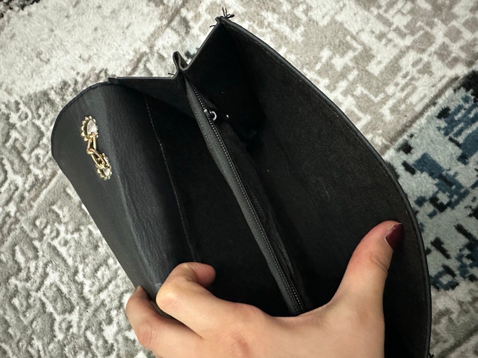 Kürk Detaylı Siyah Bohem Kadın Çanta - Görsel 3