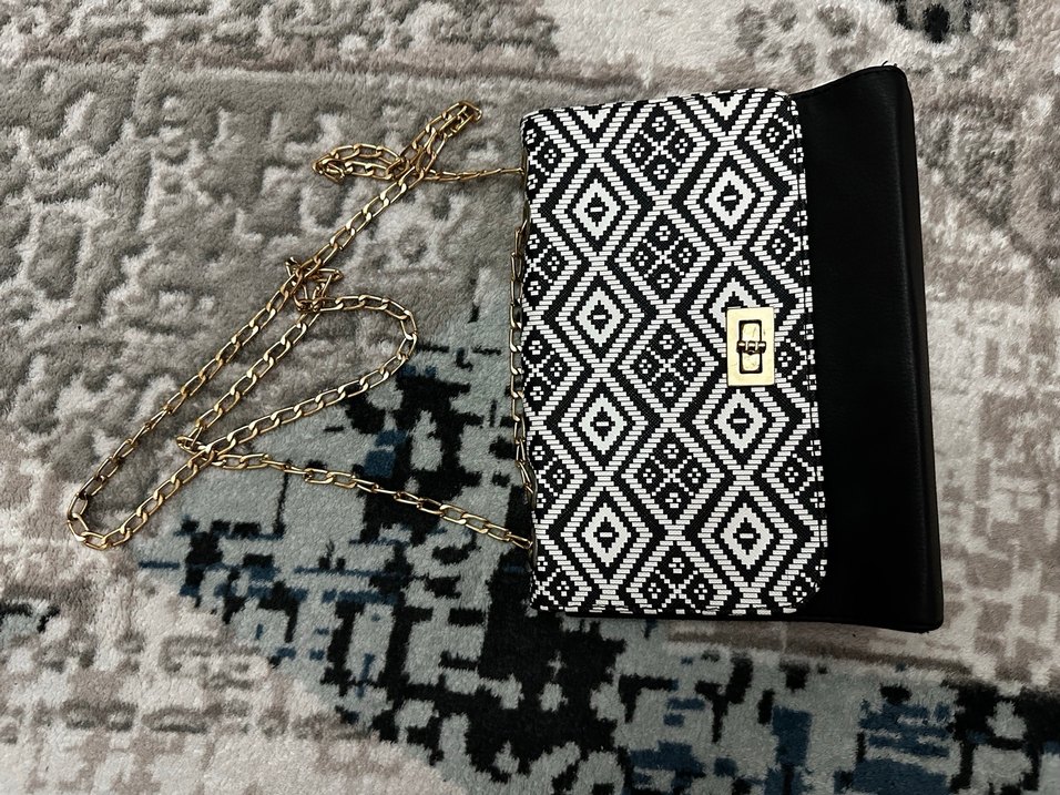 Kürk Detaylı Siyah Bohem Kadın Çanta - Görsel 4