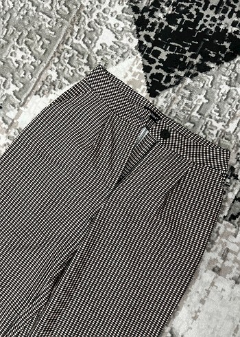 Gri Pilili Kadın Kumaş Pantolon - Görsel 3