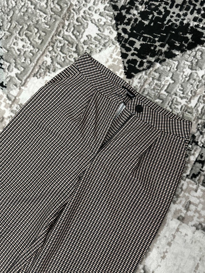 Gri Pilili Kadın Kumaş Pantolon - Görsel 3