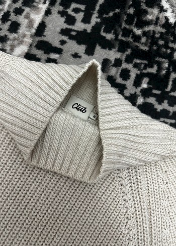 Gri Boğazlı Triko Kadın Kazak - Görsel 2