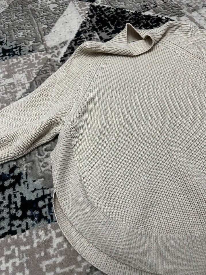 Gri Boğazlı Triko Kadın Kazak - Görsel 3