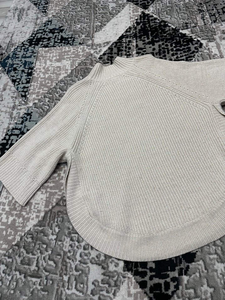 Gri Boğazlı Triko Kadın Kazak - Görsel 4