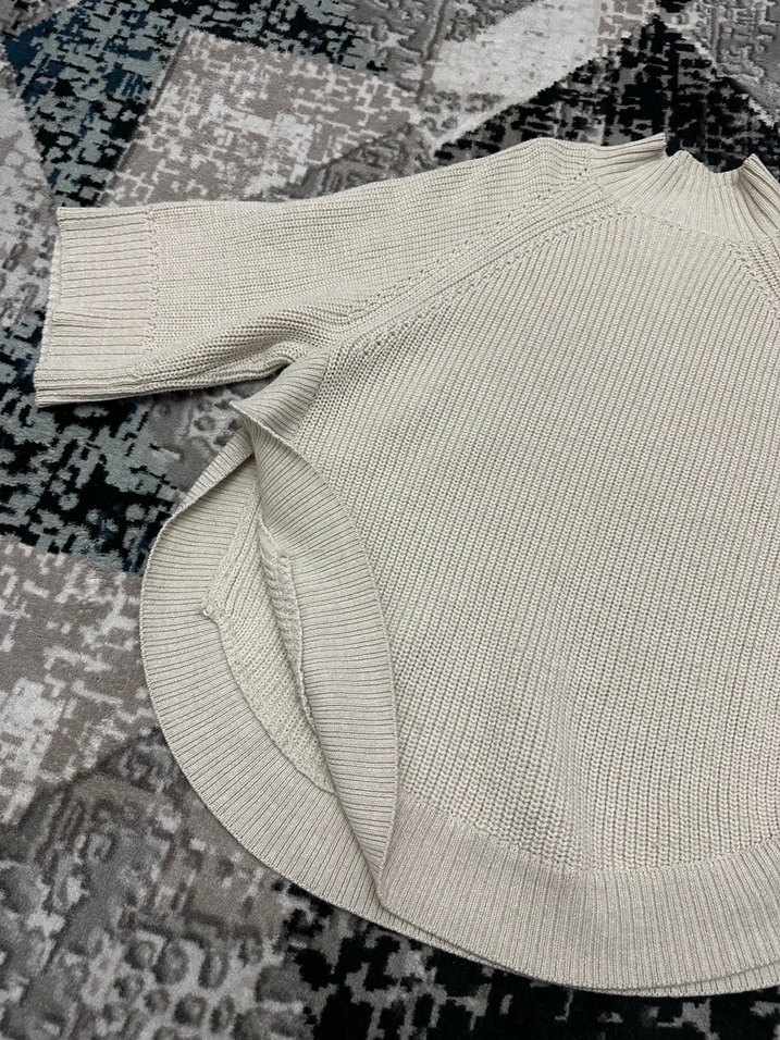 Gri Boğazlı Triko Kadın Kazak - Görsel 5