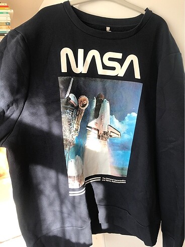 Nasa baskılı sweatshirt