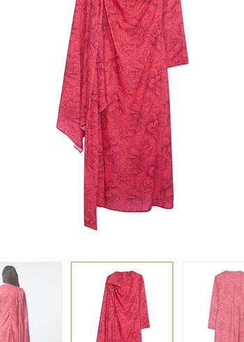 Pembe Drapeli Uzun Kadın Elbise trendyolmilla - Görsel 6