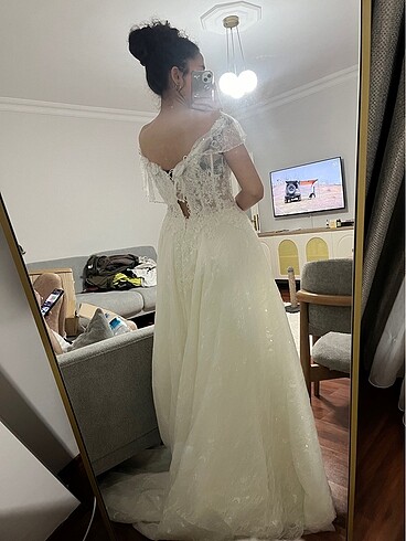 Temiz sorunsuz bohem vintage gelinlik - Görsel 17