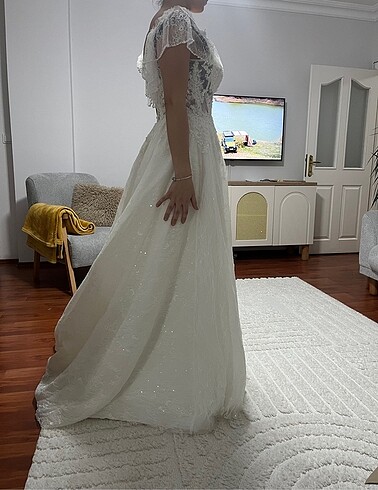 Temiz sorunsuz bohem vintage gelinlik - Görsel 13