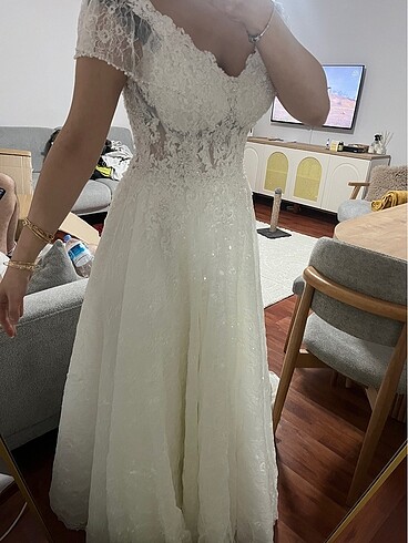 Temiz sorunsuz bohem vintage gelinlik - Görsel 18