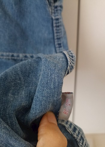 12-18 Ay Beden Kız Bebek Denim Salopet