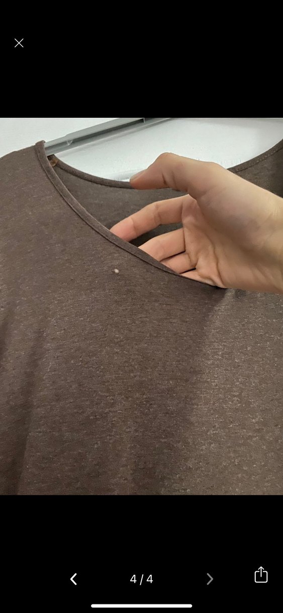 Uzun Kollu Kahverengi Salaş Triko Elbise - Görsel 4