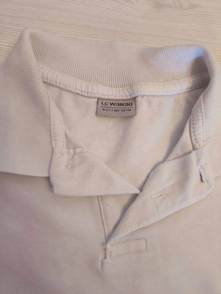 Lcw 4-5 yaş Erkek çocuk Beyaz Kısa Kollu Polo Tişört - Görsel 3