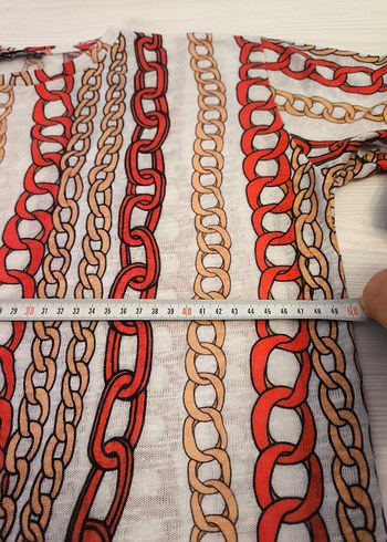 Trendyol L beden Zincir Desenli Bohem Kadın Triko Bluz - Görsel 4