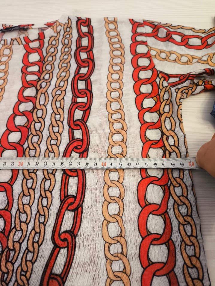 Trendyol L beden Zincir Desenli Bohem Kadın Triko Bluz - Görsel 4