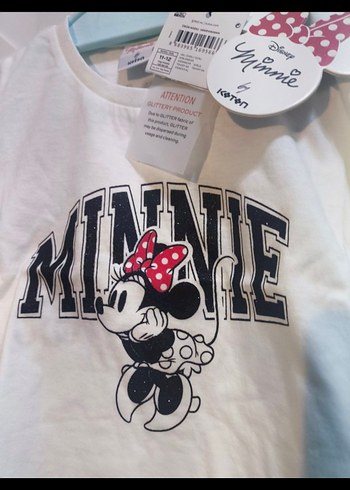 Koton 11-12yaş Beyaz Minnie Mouse Kız Tişörtü - Görsel 2