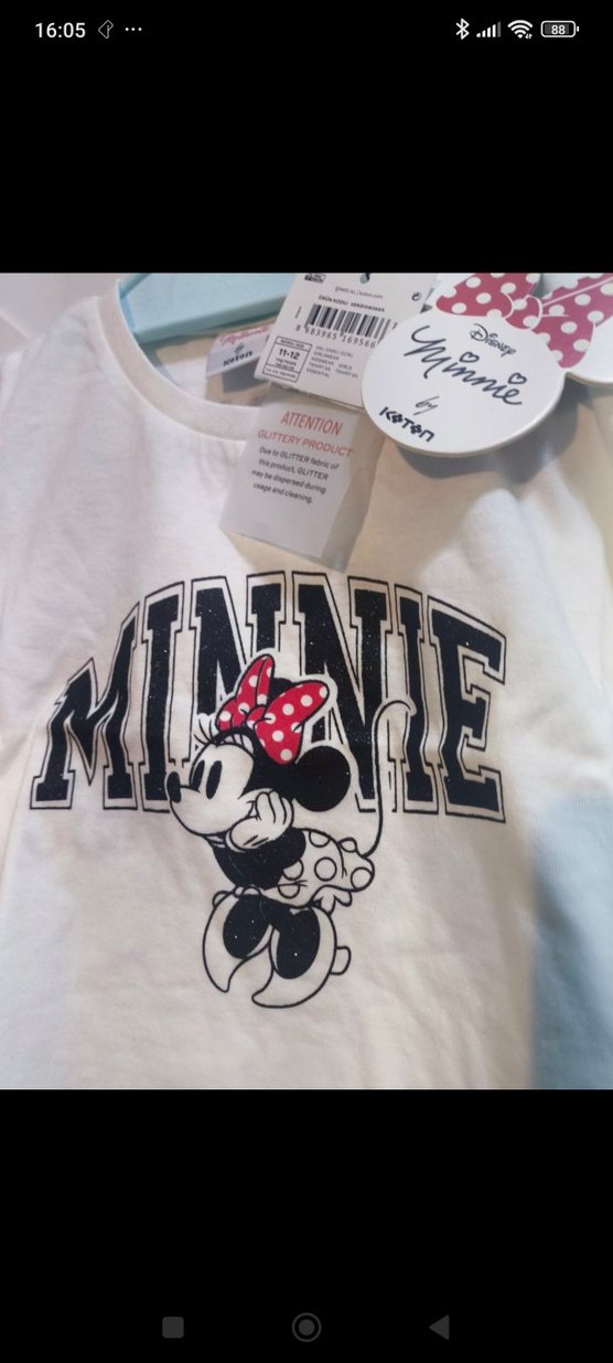 Koton 11-12yaş Beyaz Minnie Mouse Kız Tişörtü - Görsel 2