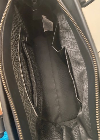 Siyah Deri Nakışlı Kadın Çanta - Görsel 3