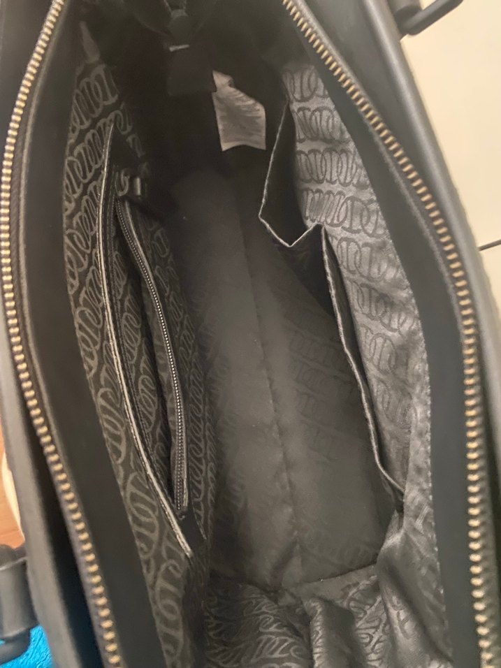 Siyah Deri Nakışlı Kadın Çanta - Görsel 3