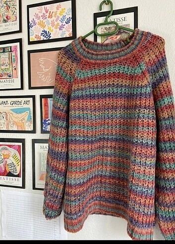 Defacto renkli kazak - Görsel 3