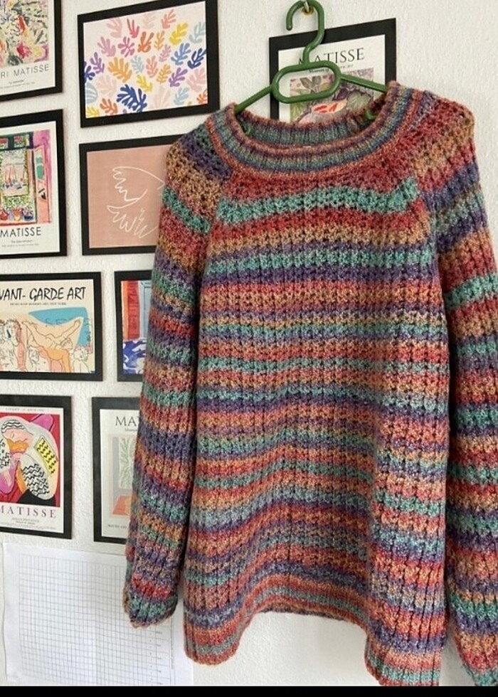 Defacto renkli kazak - Görsel 3