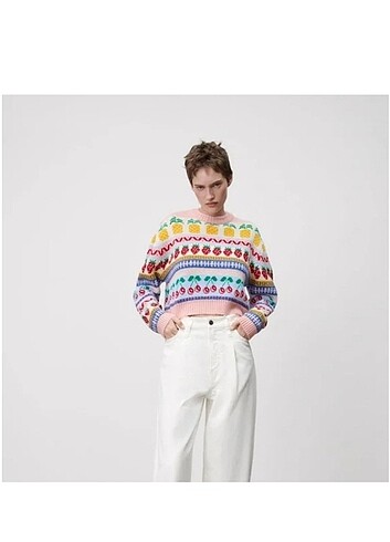 ZARA desenli kazak - Görsel 4