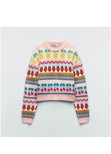 ZARA desenli kazak - Görsel 5