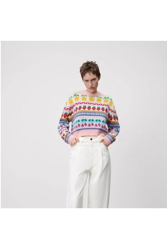 ZARA desenli kazak - Görsel 4