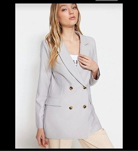 Trendyol Milla Gri Blazer ceket