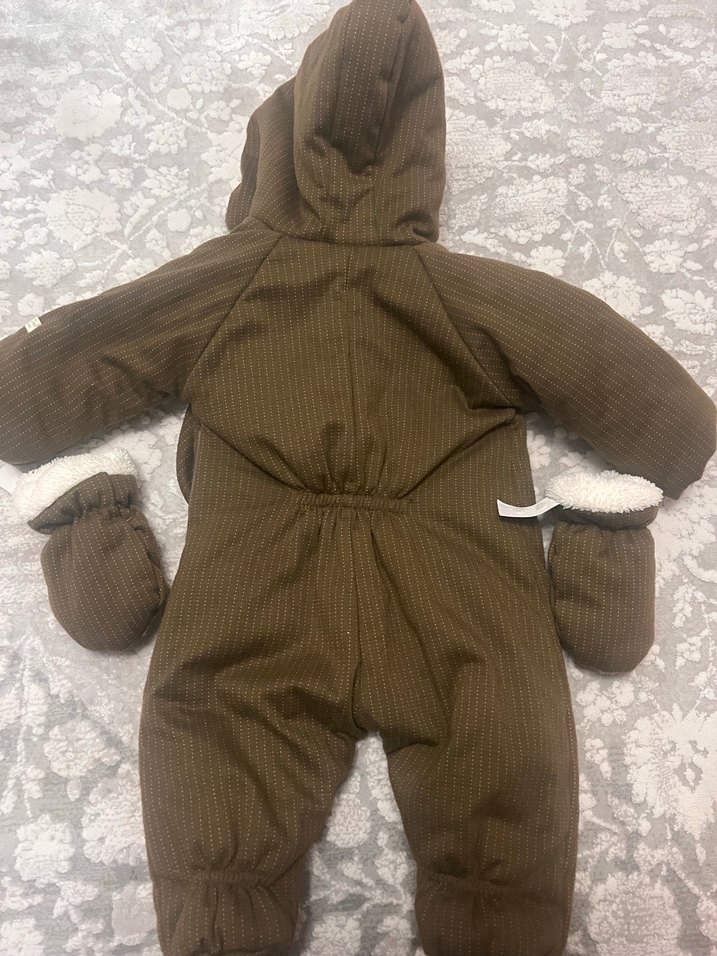 Zara Kahverengi Kürklü Bebek Erkek Tulumu astronot mont - Görsel 4