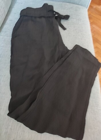 Siyah koton pantolon 