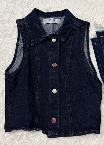 Lacivert denim takım - Görsel 2