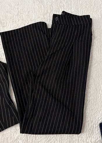 Düğmeli Siyah Çizgili eyyo Kadın Takım - Görsel 3