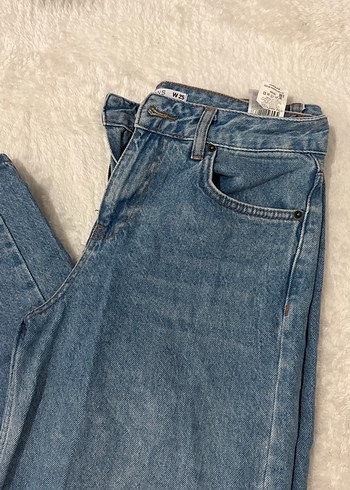 Kadın Mavi Rahat Kesim Midi Kot Pantolon - Görsel 2