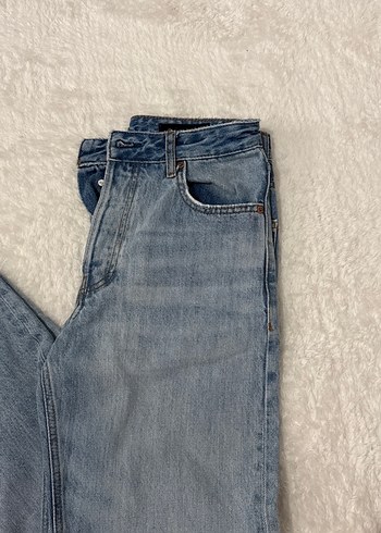 Gri Rahat Kesim Midi Denim Kadın Jean - Görsel 2