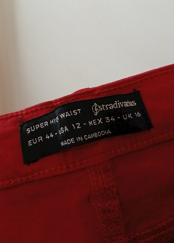 Kırmızı Midi Kadın Kumaş Pantolon - Görsel 4