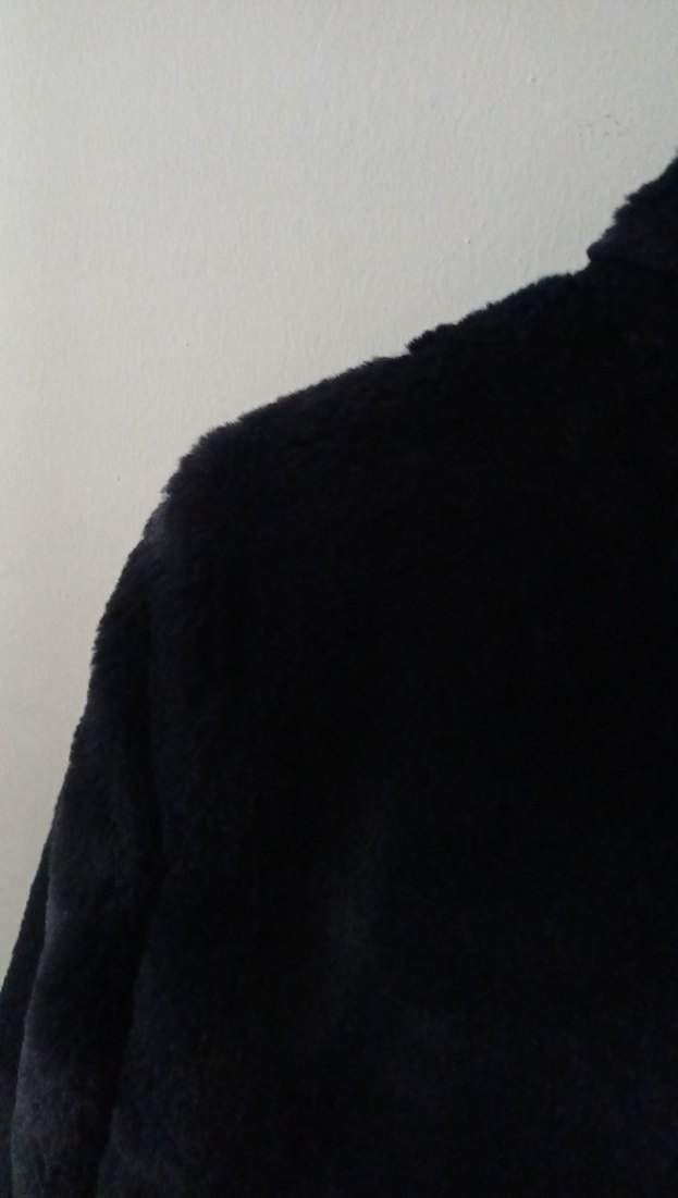 Lacivert Midi Kadın Suni Kürk Kaban - Görsel 3