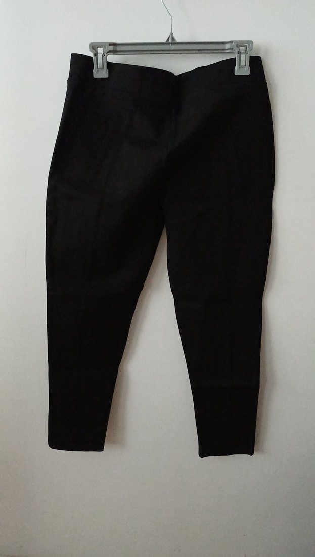 Düğmeli Siyah Denim Kadın Tayt - Görsel 2