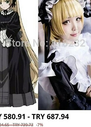 maid cosplay hizmetçi cosplay costume kostum anime gosick victor